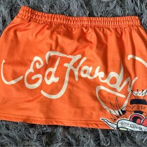Ed Hardy Orange skirt set